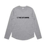 The Cat Empire Grey with Black Print Long Sleeve T-Shirt (Men's Size Based)