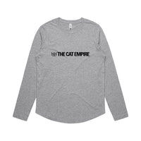 The Cat Empire Grey with Black Print Long Sleeve T-Shirt (Men's Size Based)
